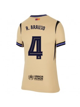 Billige Barcelona Ronald Araujo #4 Bortedrakt Dame 2025-26 Kortermet